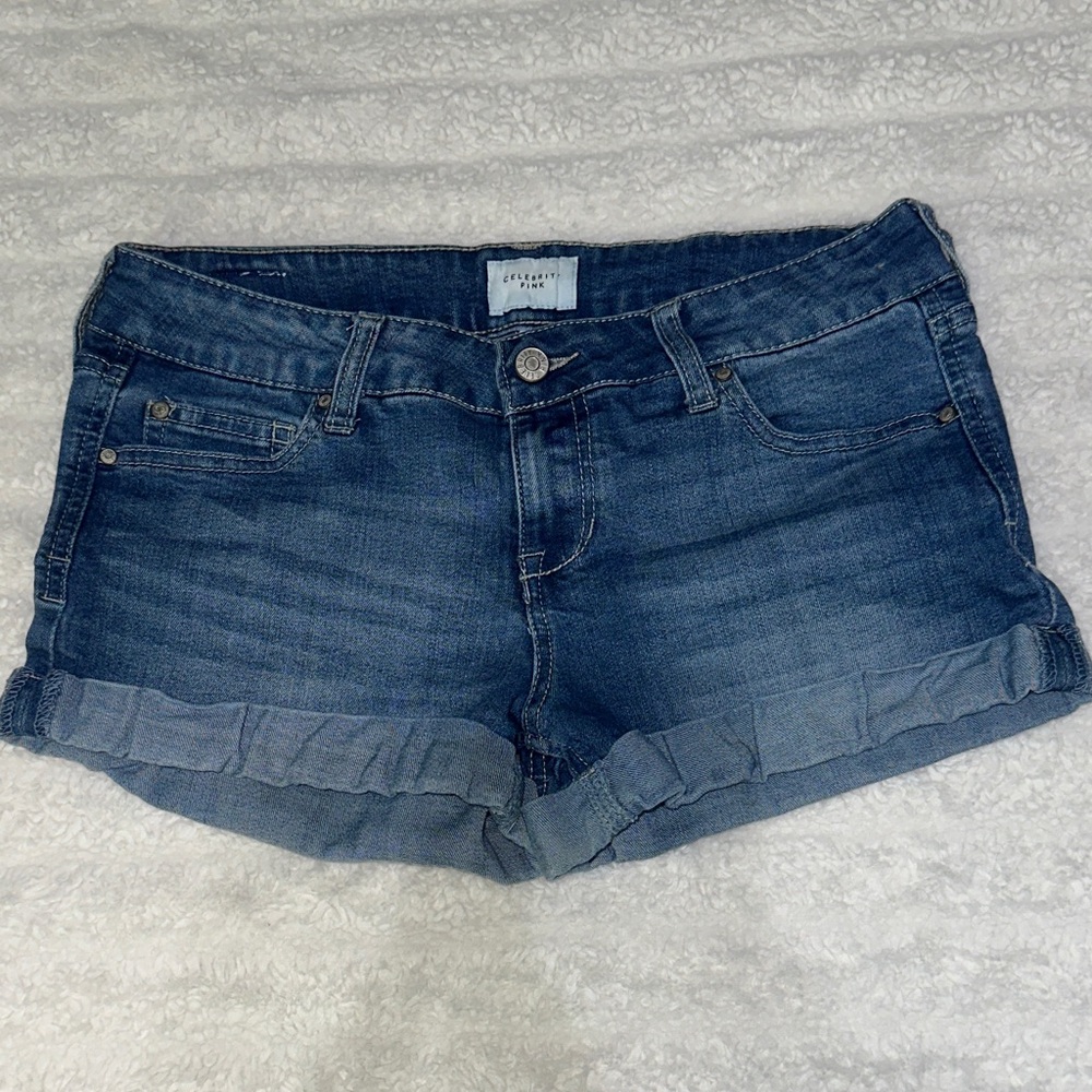 Express Dark Blue Denim Shorts